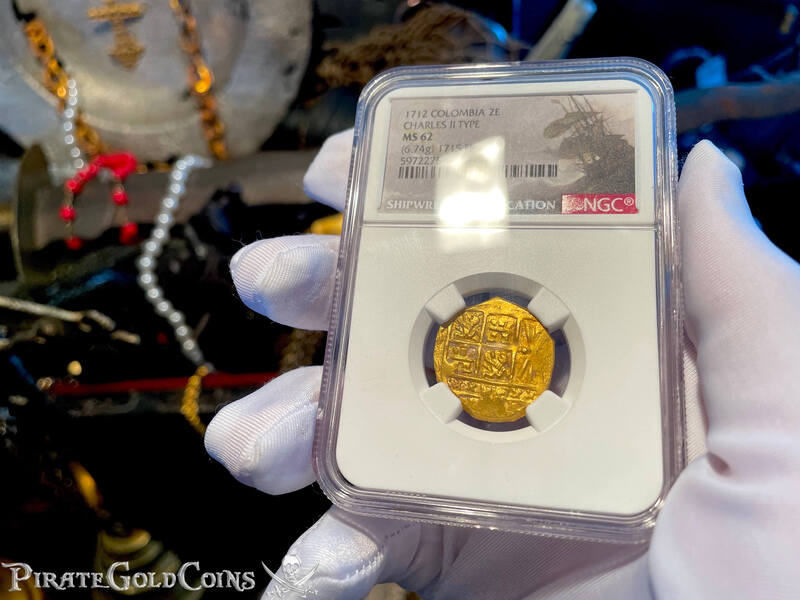 Colombia 2 Escudos 1712 "Dated! From 1715 Fleet Shipwreck" NGC 62 3