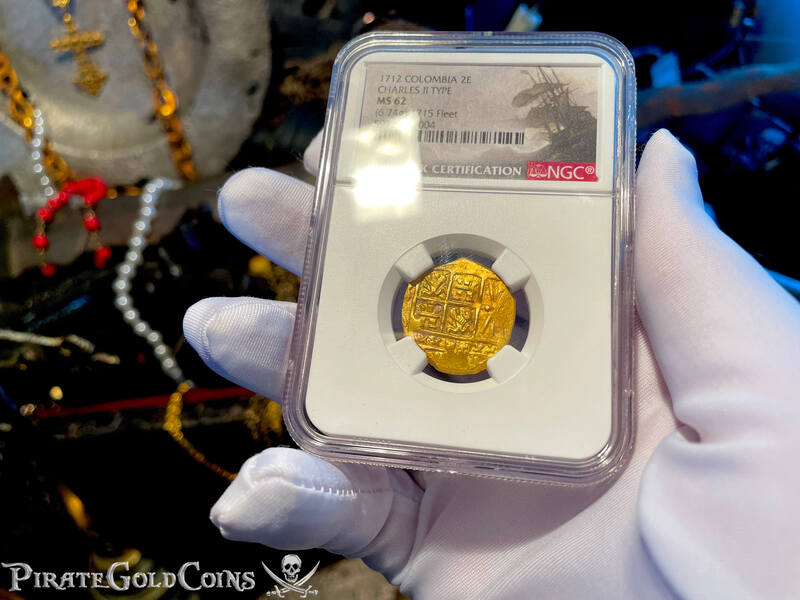 Colombia 2 Escudos 1712 "Dated! From 1715 Fleet Shipwreck" NGC 62 6