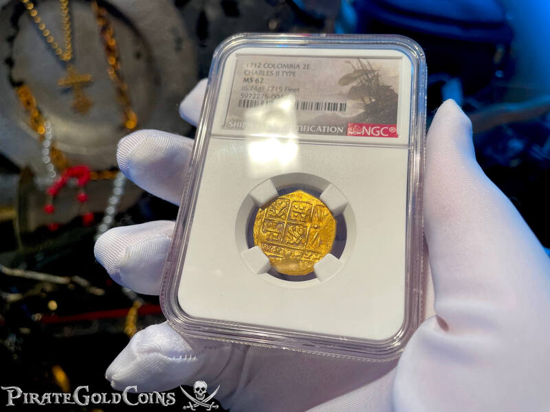 Colombia 2 Escudos 1712 "Dated! From 1715 Fleet Shipwreck" NGC 62 10