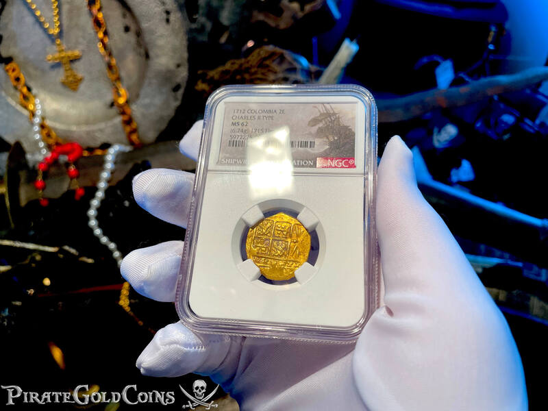 Colombia 2 Escudos 1712 "Dated! From 1715 Fleet Shipwreck" NGC 62 13