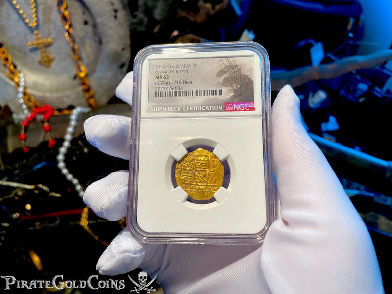 Colombia 2 Escudos 1712 "Dated! From 1715 Fleet Shipwreck" NGC 62 14