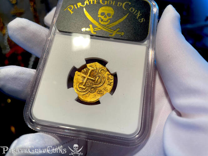 1694-1715 | Colombia 2 Escudos | Pirate Gold Coins 49