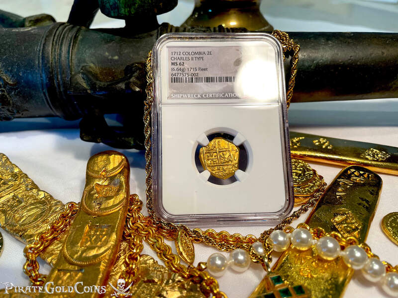 Colombia 2 Escudos 1712 "1715 Fleet Shipwreck" NGC 62 4