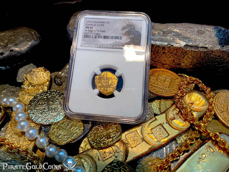 Colombia 2 Escudos 1712 "1715 Fleet Shipwreck" NGC 62 13