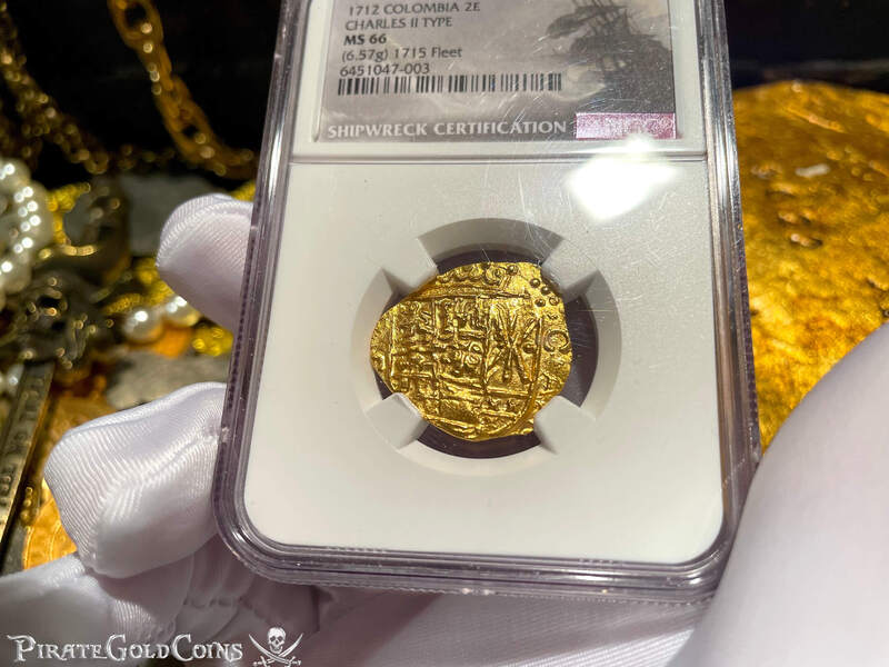 Colombia 2 Escudos 1712 "1715 Fleet Shipwreck" NGC 66 5