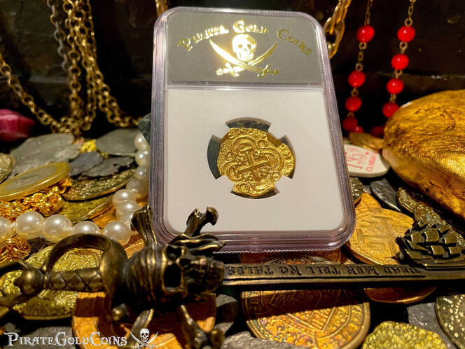 1694-1715 | Colombia 2 Escudos | Pirate Gold Coins 44