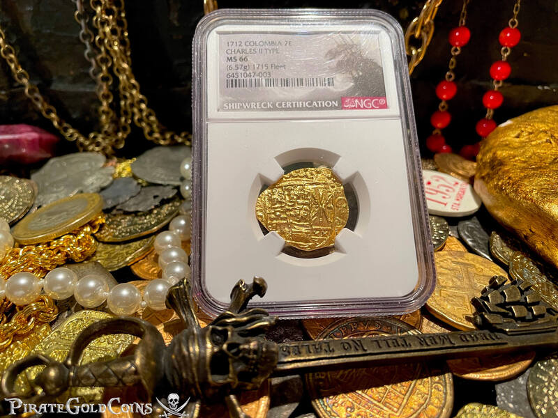 Colombia 2 Escudos 1712 "1715 Fleet Shipwreck" NGC 66 15