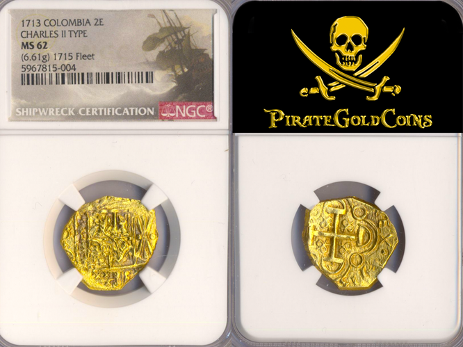 Pirate Gold Coins | Colombia 2 Escudos 82