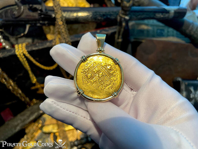 Colombia 8 Escudos 1755 "Full 4 Digit Date" 18kt Bezel 9