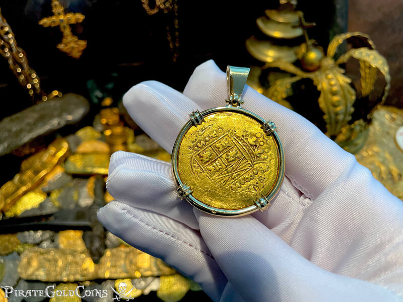 Colombia 8 Escudos 1755 "Full 4 Digit Date" 18kt Bezel 10