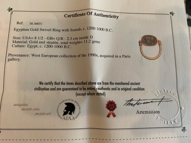 Egyptian Gold Scarab Ring 1200-1000 BC 4