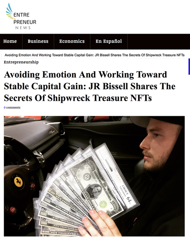 Entrepreneur News - NFT Backed by Treasure