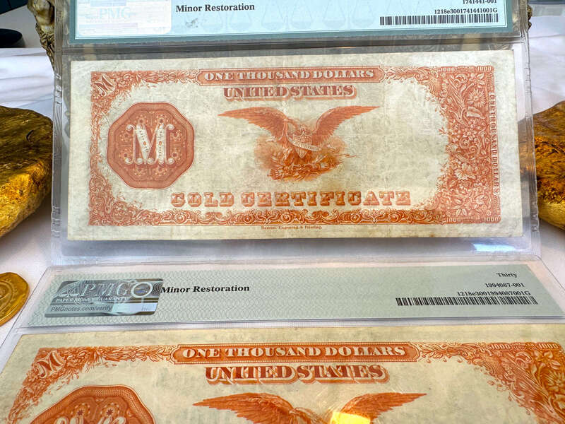 *Pair* FR 1218 $1,000 Gold Certificates! PCGS 30 7