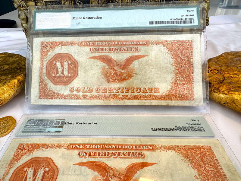 *Pair* FR 1218 $1,000 Gold Certificates! PCGS 30 8