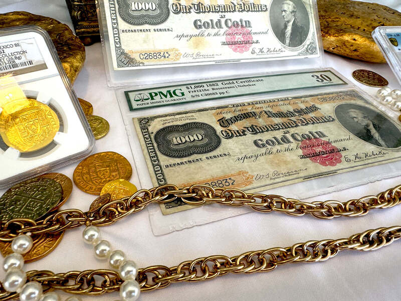 *Pair* FR 1218 $1,000 Gold Certificates! PCGS 30 21