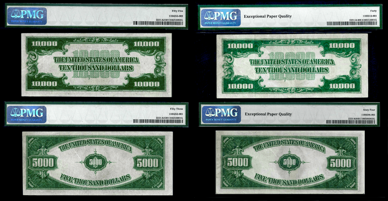 FR 2221k | FR 2231k | $10,000 | $5,000 Matching Serial #'s 42