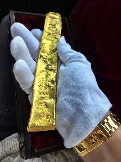 ​ATOCHA GOLD TREASURE BAR 1622 “EN RADA” 889 gm/ 31.3 Oz from Mel Fisher 1985 Salvage w/ COA! 23