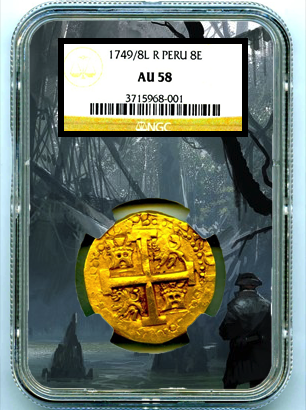 Peru 8 Escudos 1749/8 NGC 58 8