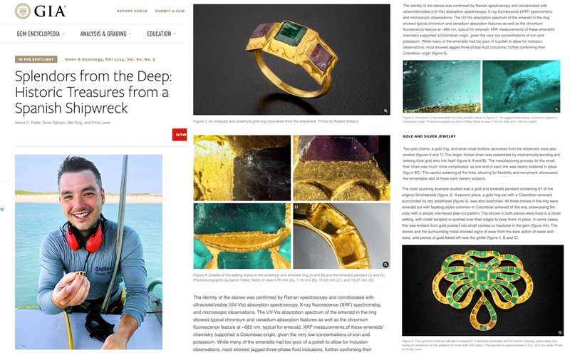 Emerald & Amethyst Ring 1 of 2 Known "1715 Fleet Shipwreck" 4