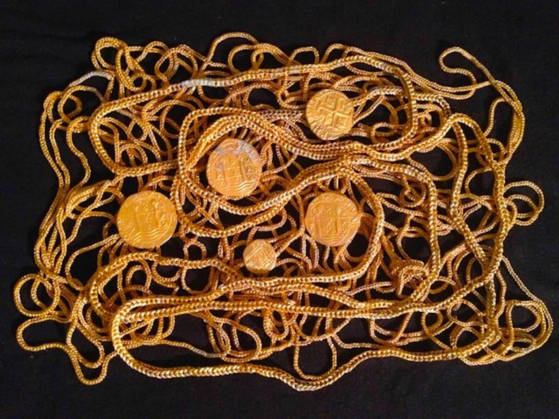 Gold Money Chain 25" 66gm "1715 Plate Fleet Shipwreck" 2