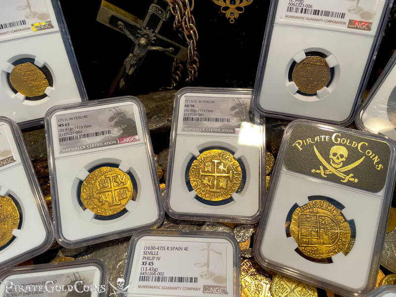 Peru 8 Escudos 1711 "1715 Fleet Shipwreck" NGC 63 37
