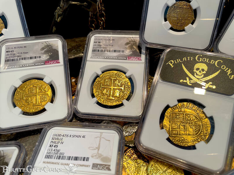 Peru 8 Escudos 1711 "1715 Fleet Shipwreck" NGC 63 39