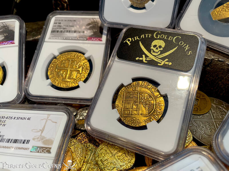 Spain 4 Escudos 1556-98 "Trophy Piece" NGC 55 37