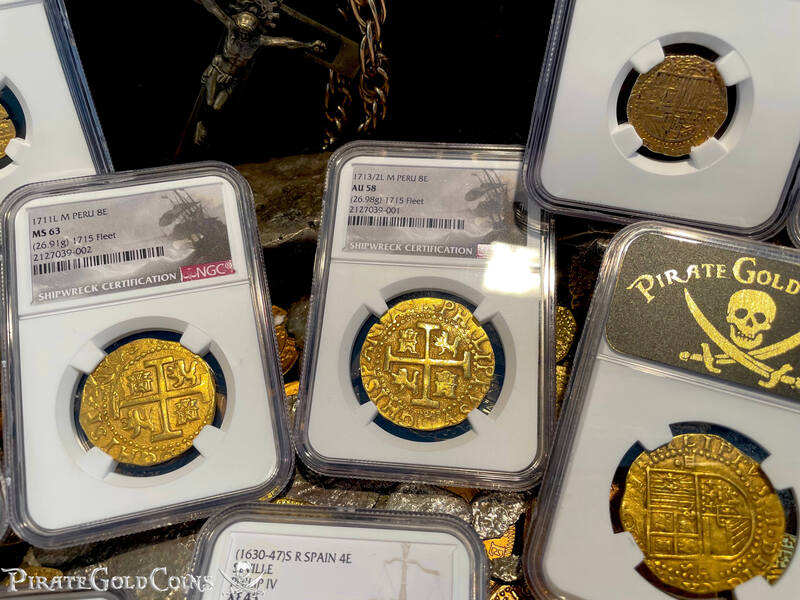 Peru 8 Escudos 1711 "1715 Fleet Shipwreck" NGC 63 40