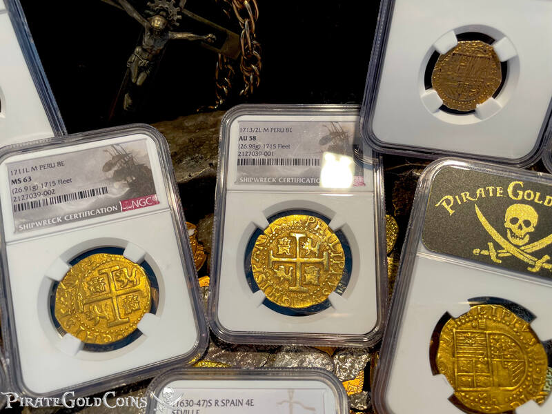 Peru 8 Escudos 1711 "1715 Fleet Shipwreck" NGC 63 41