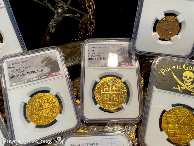 Peru 8 Escudos 1711 "1715 Fleet Shipwreck" NGC 63 42