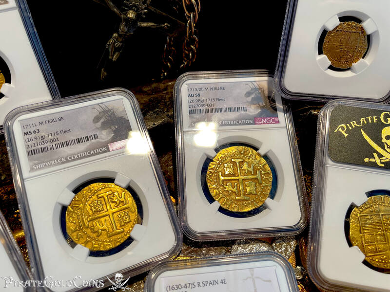 Peru 8 Escudos 1711 "1715 Fleet Shipwreck" NGC 63 43