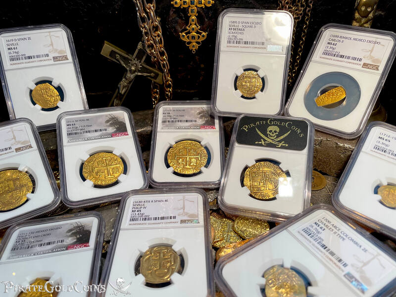 Spain 4 Escudos 1556-98 "Trophy Piece" NGC 55 45