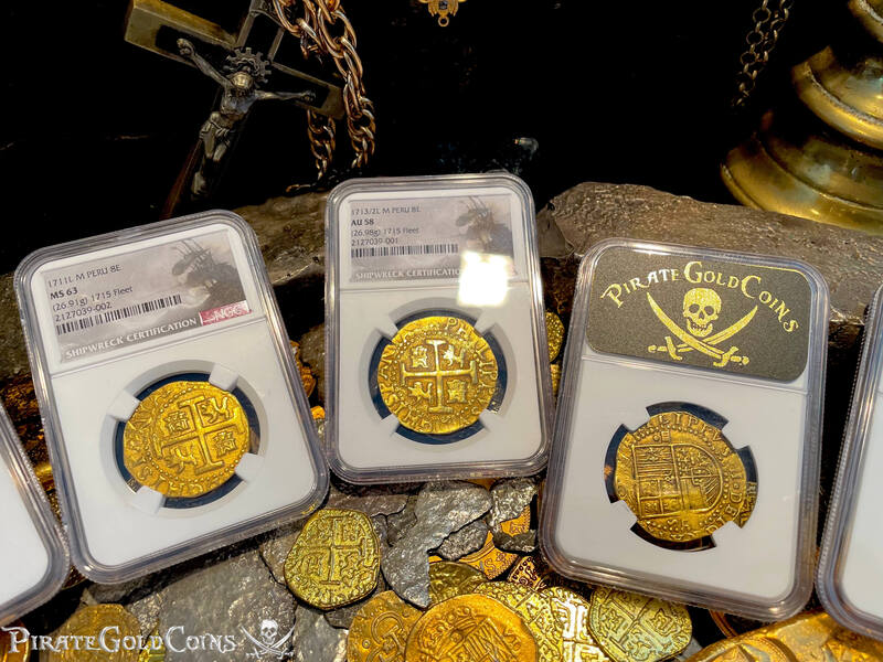 Peru 8 Escudos 1711 "1715 Fleet Shipwreck" NGC 63 67