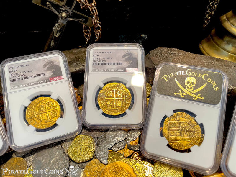 Peru 8 Escudos 1711 "1715 Fleet Shipwreck" NGC 63 68