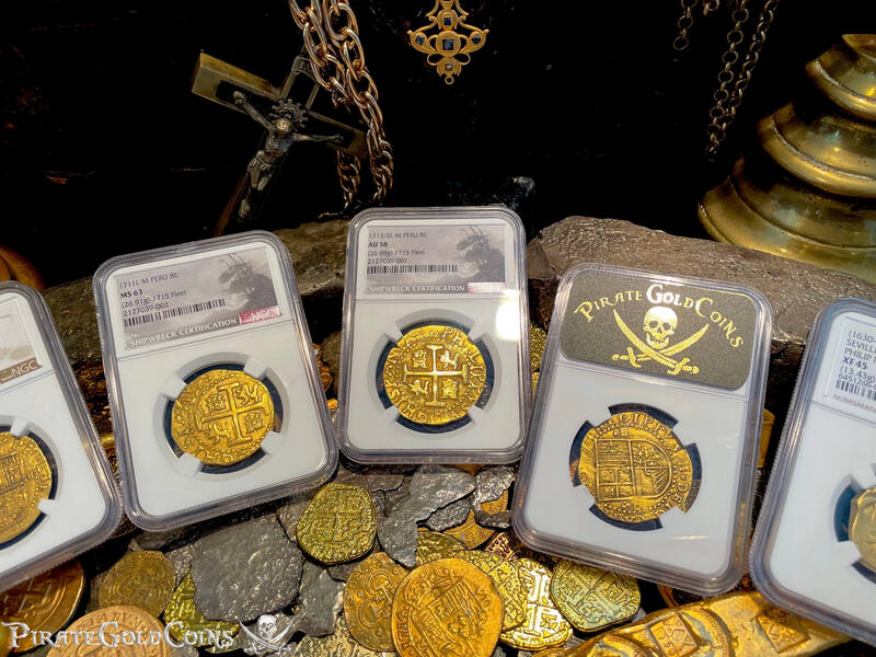 Peru 8 Escudos 1711 "1715 Fleet Shipwreck" NGC 63 71