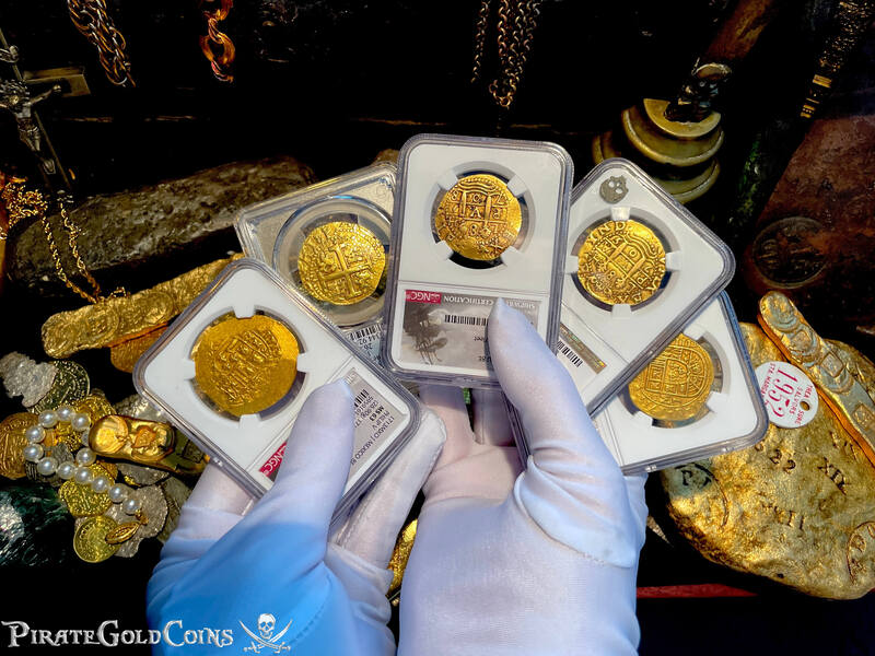 Peru 8 Escudos 1708 "1715 Fleet Shipwreck" NGC 53 21