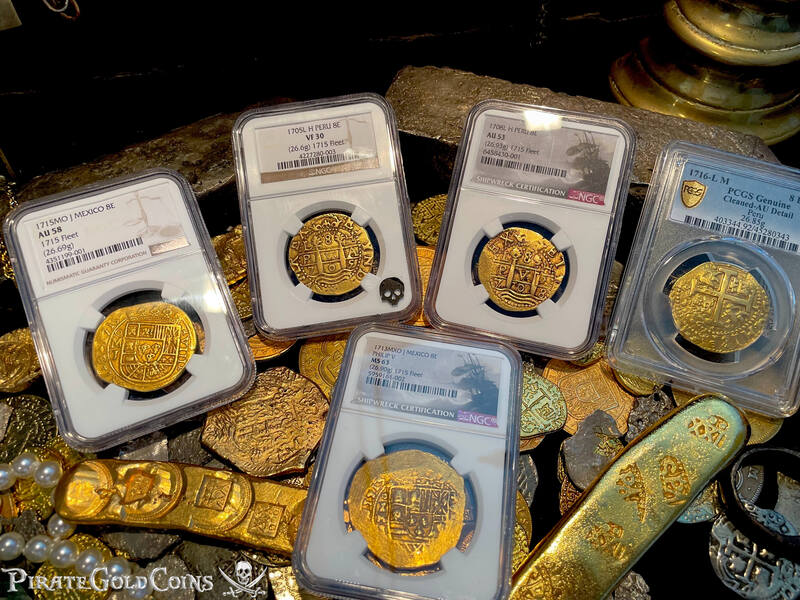 Peru 8 Escudos 1708 "1715 Fleet Shipwreck" NGC 53 22