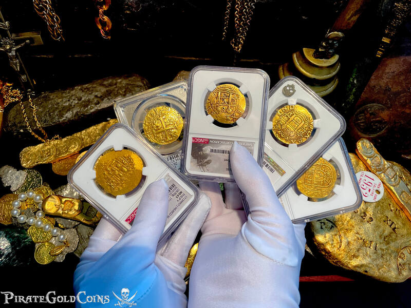 Peru 8 Escudos 1708 "1715 Fleet Shipwreck" NGC 53 2