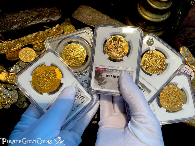 Peru 8 Escudos 1708 "1715 Fleet Shipwreck" NGC 53 7