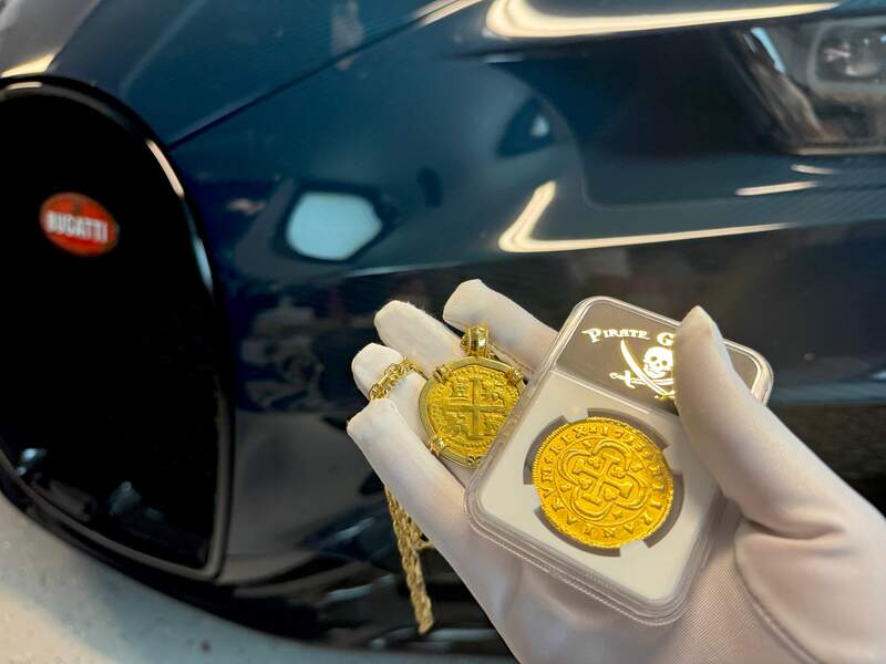 Spain 8 Escudos 1713 "1 of 8 Known" NGC AU 21