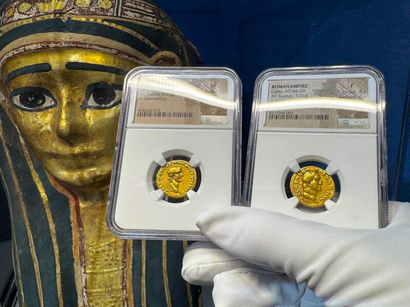 Roman Empire "Caligula" 37-41AD NGC VF 5x2 36