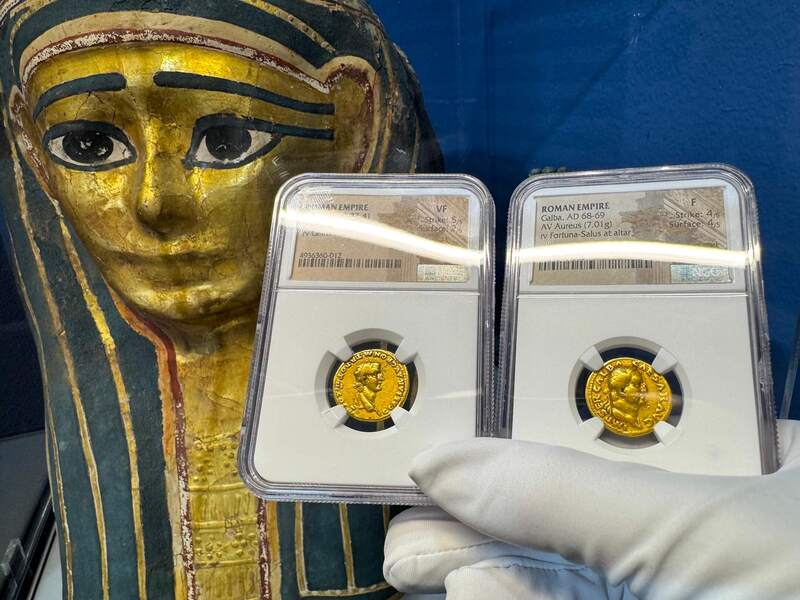 Roman Empire "Caligula" 37-41AD NGC VF 5x2 37