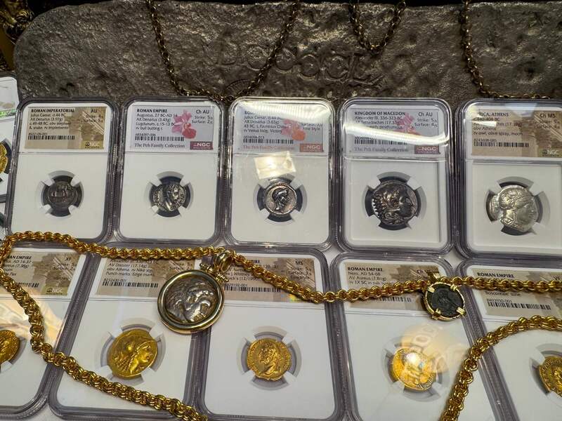 Roman Imperatorial "Caesar- Elephant" 43BC NGC AU 4x5 13