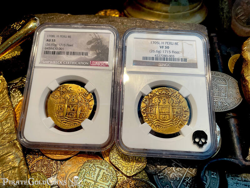 Peru 8 Escudos 1705 NGC 30 54