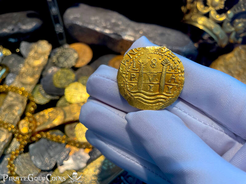 Peru 8 Escudos 1711 "1715 Fleet Shipwreck" RAW 11