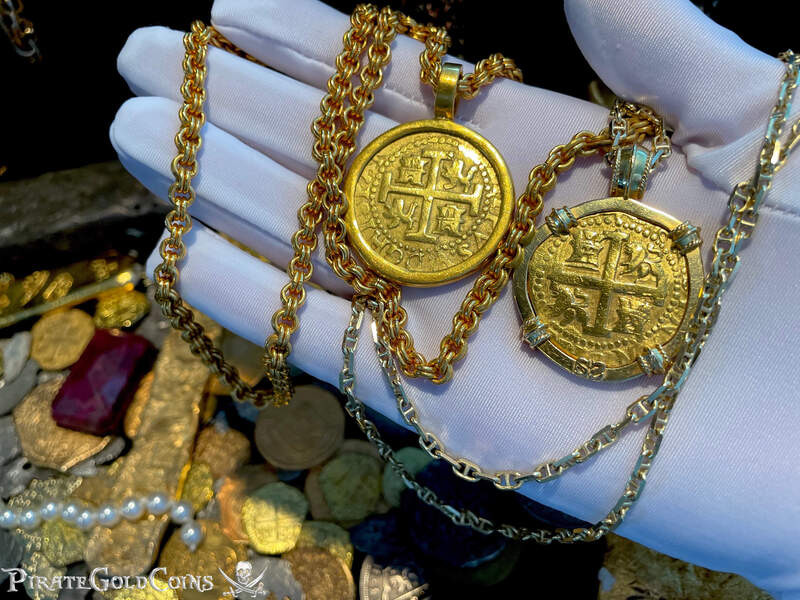 Peru 8 Escudos 1712 "1715 Fleet Shipwreck" Plate Coin Pendant 38