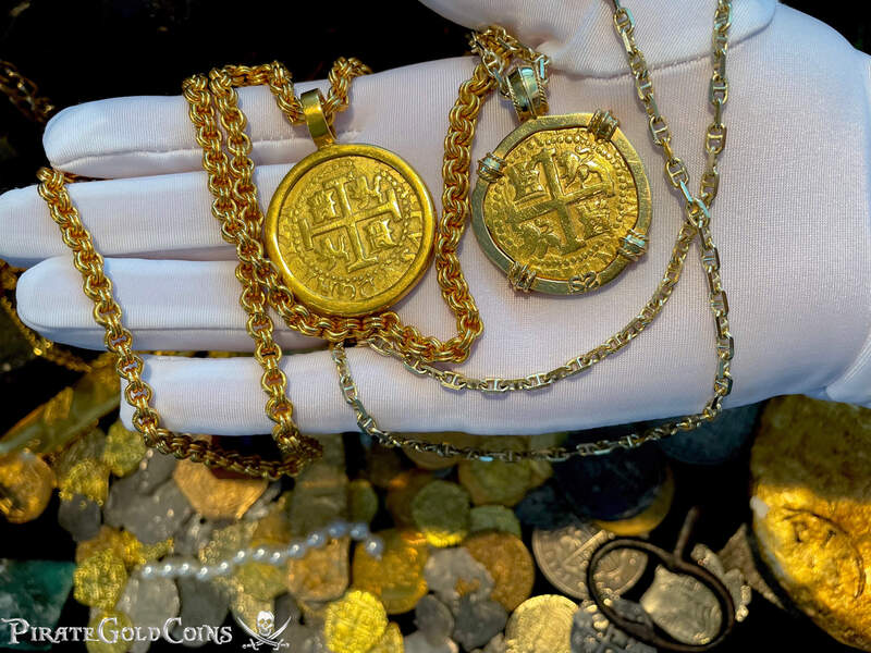 Peru 8 Escudos 1712 "1715 Fleet Shipwreck" Plate Coin Pendant 39