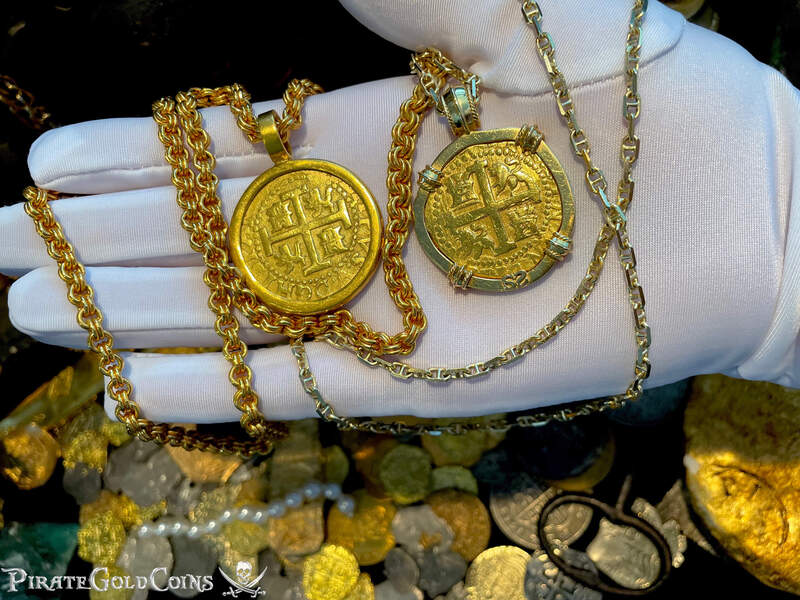 Peru 8 Escudos 1712 "1715 Fleet Shipwreck" Plate Coin Pendant 40