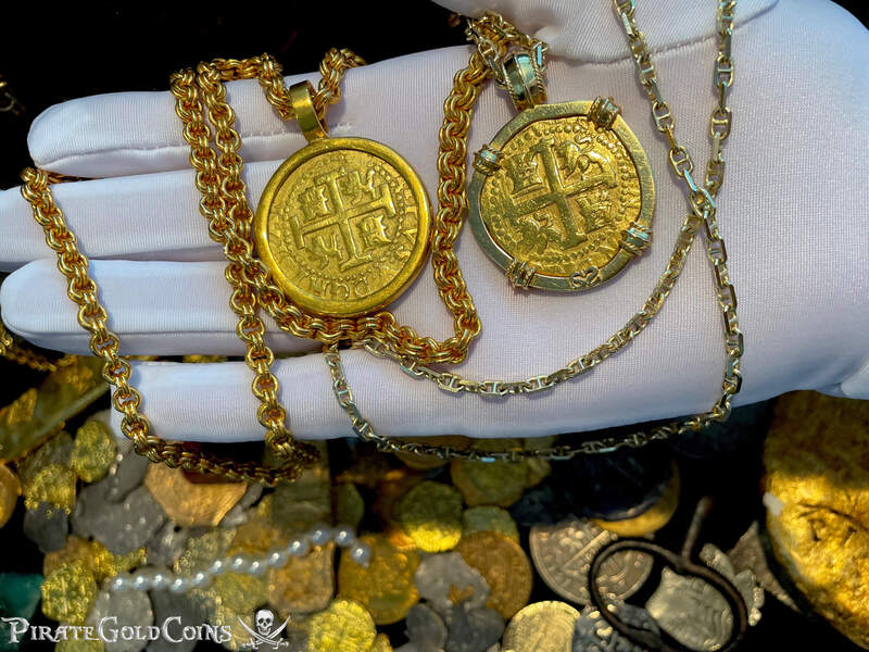 Peru 8 Escudos 1712 "1715 Fleet Shipwreck" Plate Coin Pendant 41