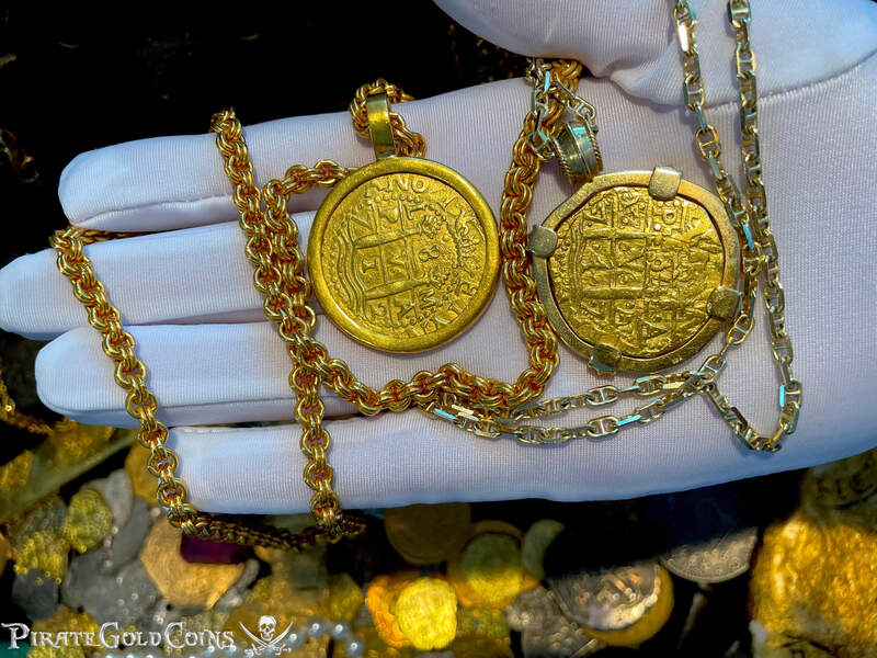 Peru 8 Escudos 1712 "1715 Fleet Shipwreck" Plate Coin Pendant 47